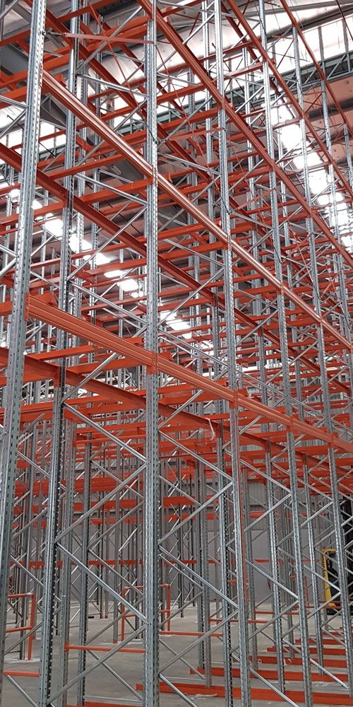 Comparative layout of different industrial racking systems for warehouse optimization in Malaysia.
